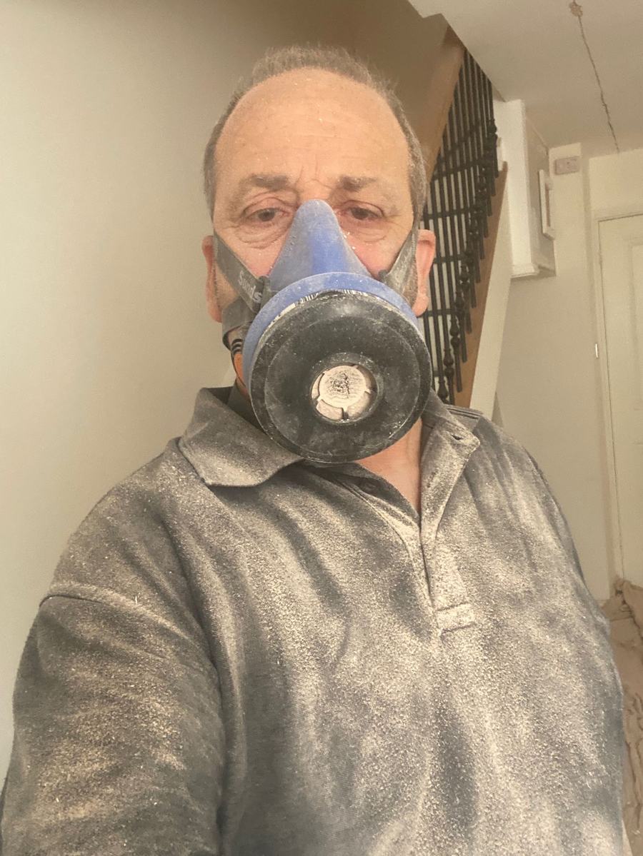 Brian on site, mid-job
