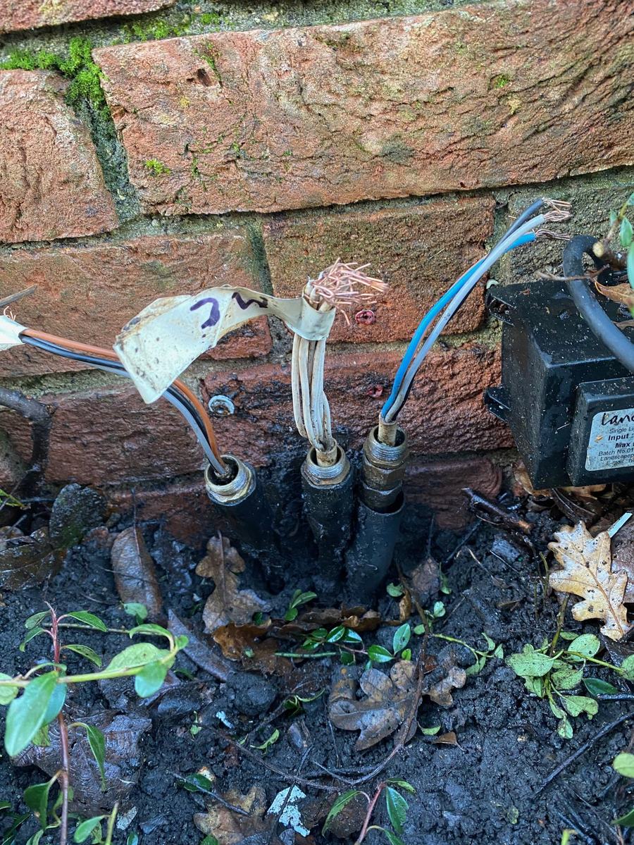 Garden lighting area after restoration, finished