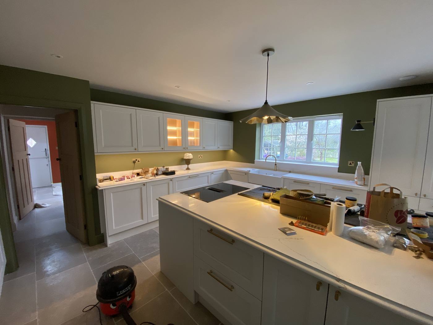 Finished kitchen after full rewire and smart home installation