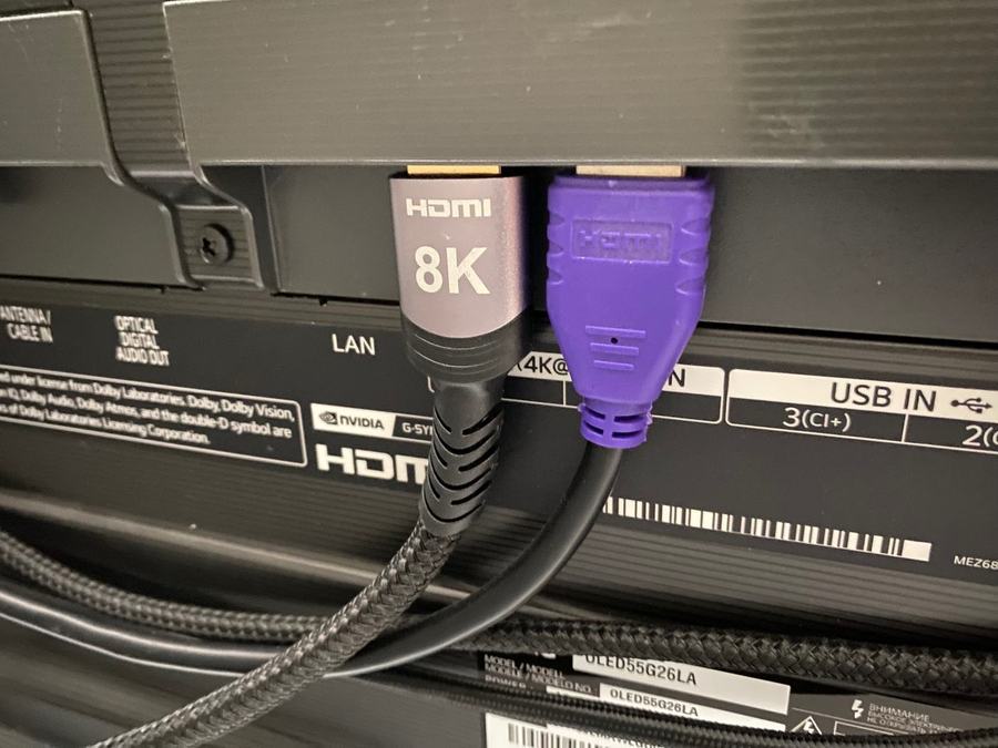 HDMI connection at the TV