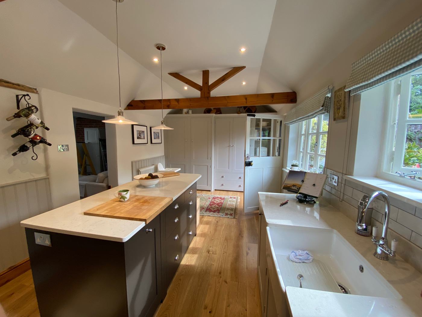 Finished high-end kitchen electrical installation